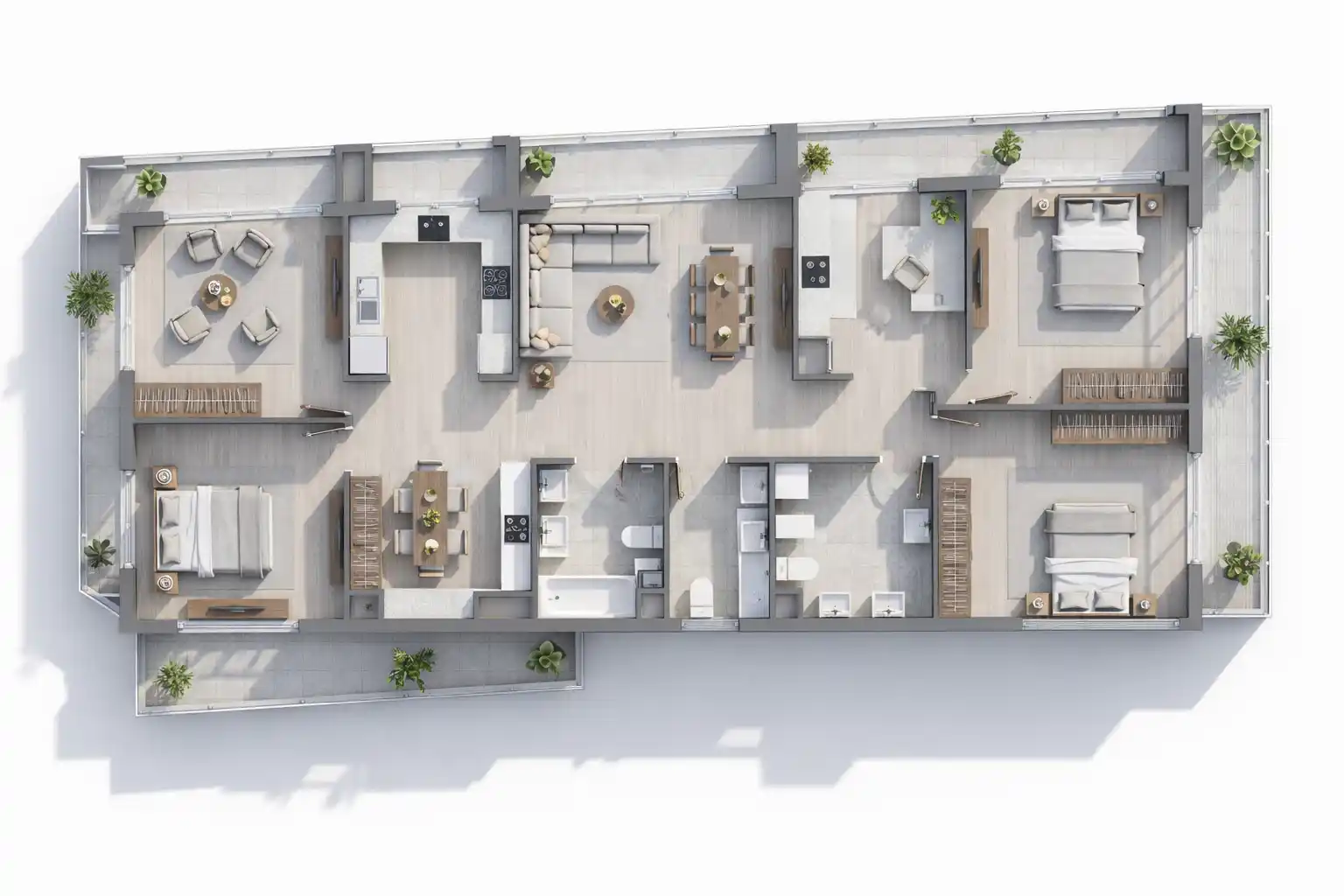 2 BHK – Floor Plan